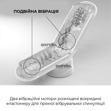 Вібромастурбатор Tenga Flip Zero Electronic Vibration White, змінна інтенсивність, розкладний SO2010 фото