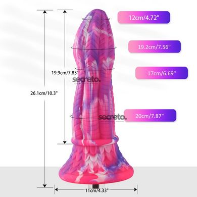 Фаллоимитатор для секс-машин Hismith 10.3″ Silicone Monster Dildo Series, система крепления KlicLok SO6216 фото