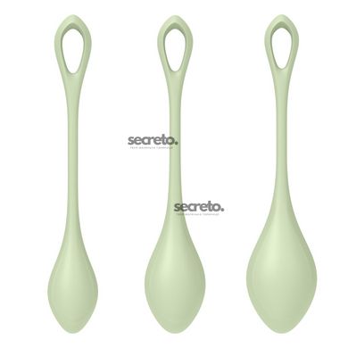 Набор йони бусин Satisfyer Yoni Power 2 Light Green, диаметр 2-2,5-3см, вес 22-44-73гр SO5549 фото