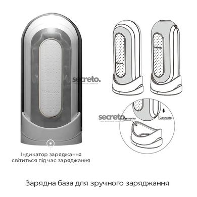 Вібромастурбатор Tenga Flip Zero Electronic Vibration White, змінна інтенсивність, розкладний SO2010 фото