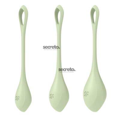 Набор йони бусин Satisfyer Yoni Power 2 Light Green, диаметр 2-2,5-3см, вес 22-44-73гр SO5549 фото