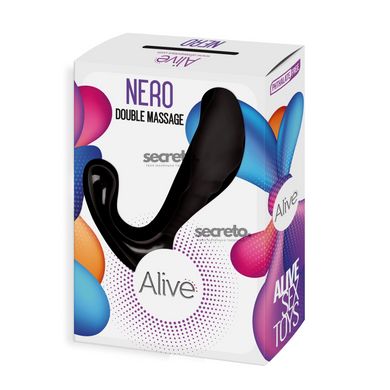 Самый недорогой массажер простаты Alive Nero для новичков, силикон и пластик, отлично для старта AL20459 фото