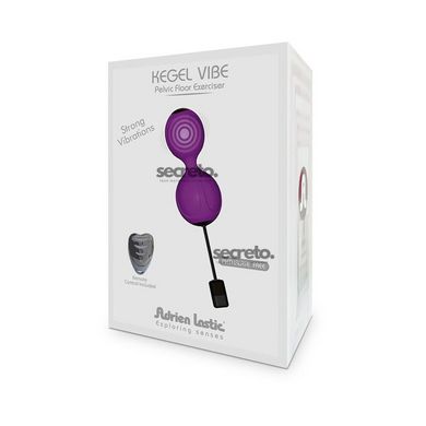 Вагинальные шарики с вибрацией Adrien Lastic Kegel Vibe Purple, диаметр 3,7см AD40753 фото