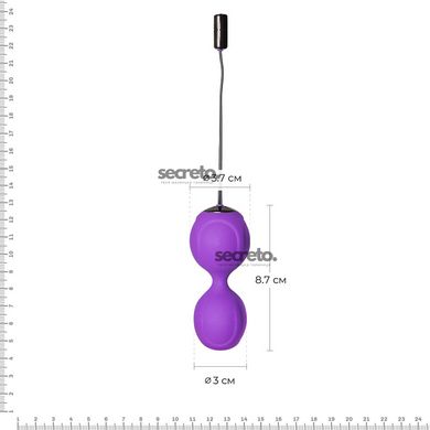 Вагінальні кульки з вібрацією Adrien Lastic Kegel Vibe Purple, діаметр 3,7 см AD40753 фото