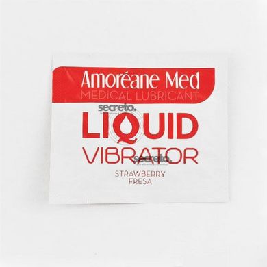 Пробник лубриканта с эффектом вибрации Amoreane Med Liquid Vibrator Strawberry (2 мл) SO3991 фото