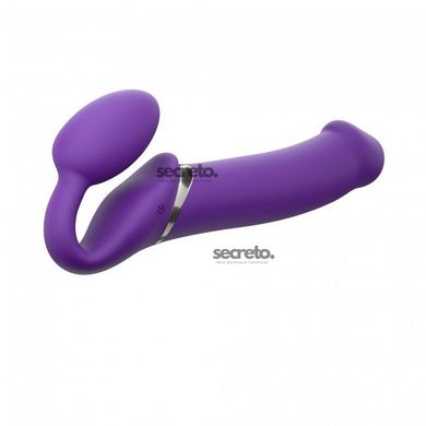 Безремінний страпон з вібрацією Strap-On-Me Vibrating Violet XL, діам. 4,5 см, пульт ДК, регульовани SO3827 фото