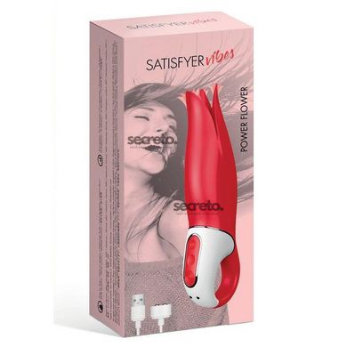 Потужний вібратор Satisfyer Vibes Flower Power з ніжними тремтливими пелюстками, 12 режимів роботи SO2204 фото