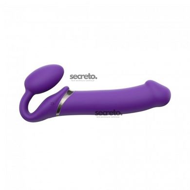 Безремінний страпон з вібрацією Strap-On-Me Vibrating Violet XL, діам. 4,5 см, пульт ДК, регульовани SO3827 фото