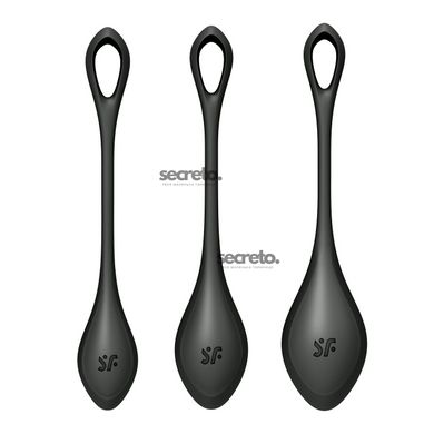 Набір йоні намистин Satisfyer Yoni Power 2 Black, діаметр 2-2,5-3см, маса 22-44-73 г SO5550 фото