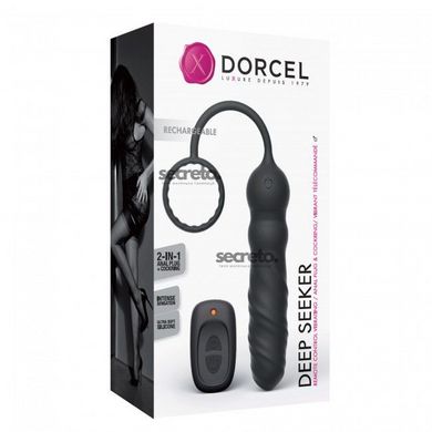 Анальний вібратор Dorcel Deep Seeker з ерекційним кільцем і пультом ДК SO4069 фото