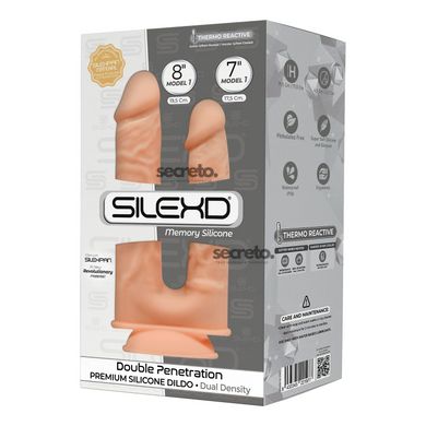 Фаллоимитатор двойной SilexD Double Gusto Flesh (Model 1 size 8" & 7"), двухслойный, силикон + Silex SO5966 фото