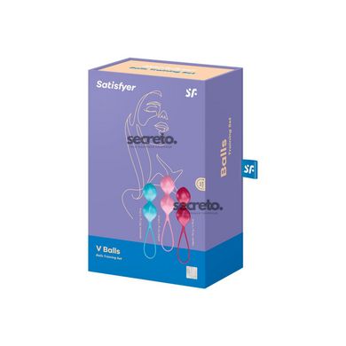 Вагінальні кульки Satisfyer V Balls (3 пари), діаметр 3,4 см, маса 79-114-150г, монолітні SO2301 фото