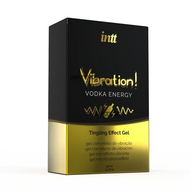 Жидкий вибратор Intt Vibration Vodka (15 мл), густой гель, очень вкусный, действует до 30 минут SO2919 фото