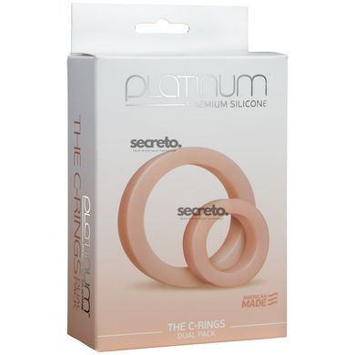 Набор эрекционных колец Doc Johnson Platinum Premium Silicone - The C-Rings - White SO4919 фото