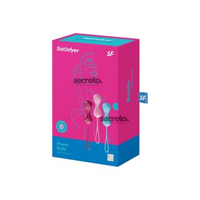 Вагінальні кульки Satisfyer Power Balls (3 пари), діаметр 3,4 см, маса 60-76-92г, з кулькою всередин SO2300 фото