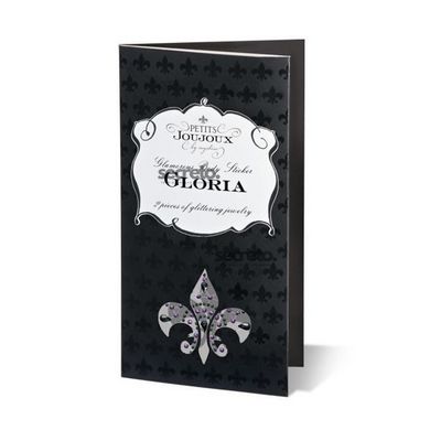 Пестіс з кристалів Petits Joujoux Gloria set of 2 - Black/Purple, прикраса на груди SO3136 фото