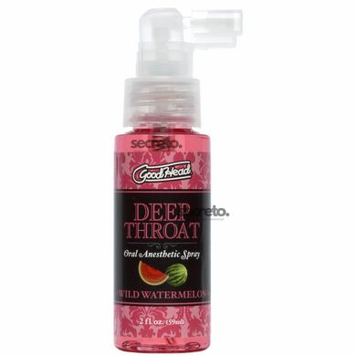 Спрей для мінету Doc Johnson GoodHead DeepThroat Spray - Watermelon 59 мл для глибокого мінету SO3491 фото