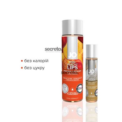 Комплект вкусовых лубрикантов System JO GWP — Peaches & Cream — Peachy Lips 120 мл & H2O Vanilla 30 SO6771 фото