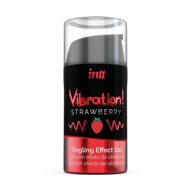 Рідкий вібратор Intt Vibration Strawberry (15 мл), густий гель, дуже смачний, діє до 30 хвилин SO2921 фото