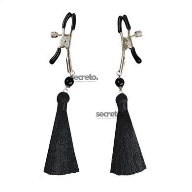 Затискач для сосків Art of Sex - Nipple clamps Black Tassels SO5856 фото