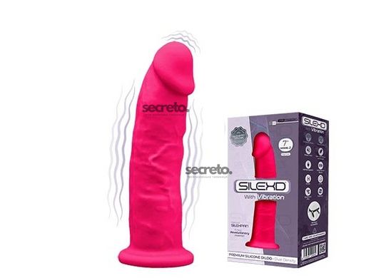 Фаллоимитатор с вибрацией SilexD Henry Vibro Pink (MODEL 2 size 7in), двухслойный, диаметр 4,4 см SO5968 фото