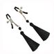 Затискач для сосків Art of Sex - Nipple clamps Black Tassels SO5856 фото 3